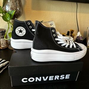 Converse All Star Black and White platform High-Tops 8